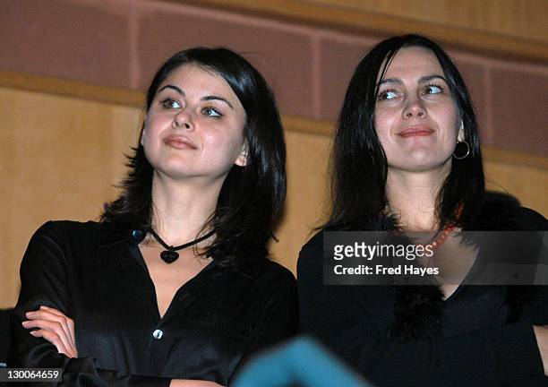Oksana Lada and Natalia Novikova during 2003 Sundance Film Festival - "The Technical Writer" Premiere at Eccles in Park City, Utah, United States.