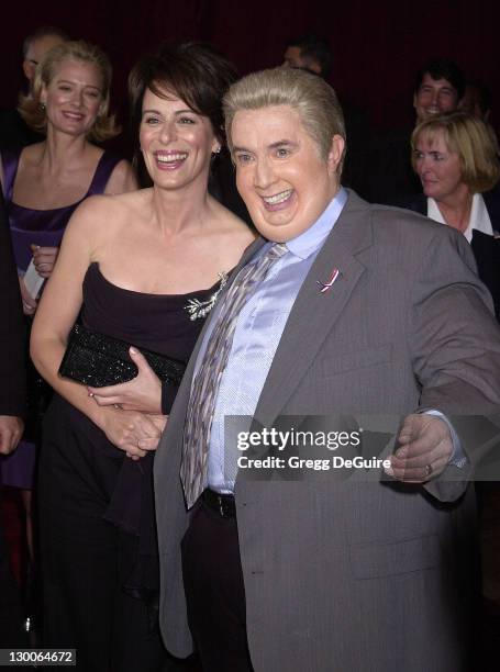 Jane Kaczmarek and Martin Short as Jiminy Glick arrive at the 53rd Annual Primetime Emmy Awards