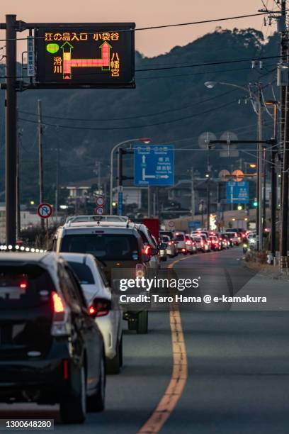 the coast road in kanagawa prefecture of japan - kamakura stock pictures, royalty-free photos & images