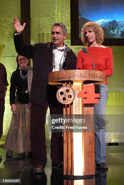 Carlos Sandoval and Catherine Tambini, winners of the "Special Jury Prize - Documentry" for "Farmingville"