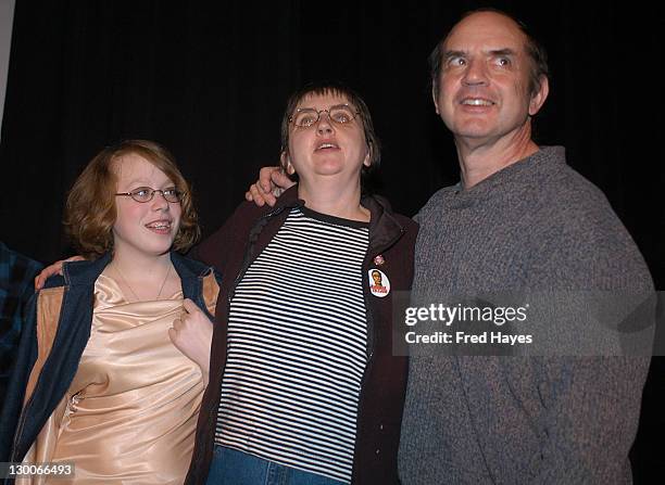 Danielle Batone and authors Joyce Brabner and Harvey Pekar