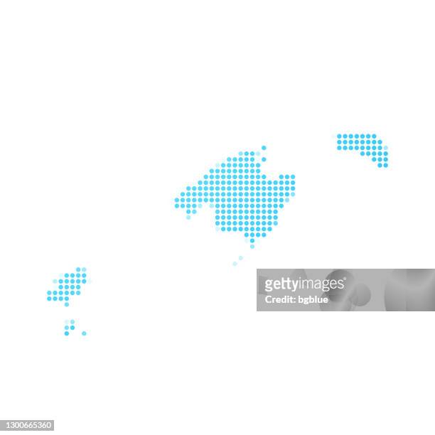 illustrazioni stock, clip art, cartoni animati e icone di tendenza di mappa delle isole baleari in punti blu su sfondo bianco - ibiza island