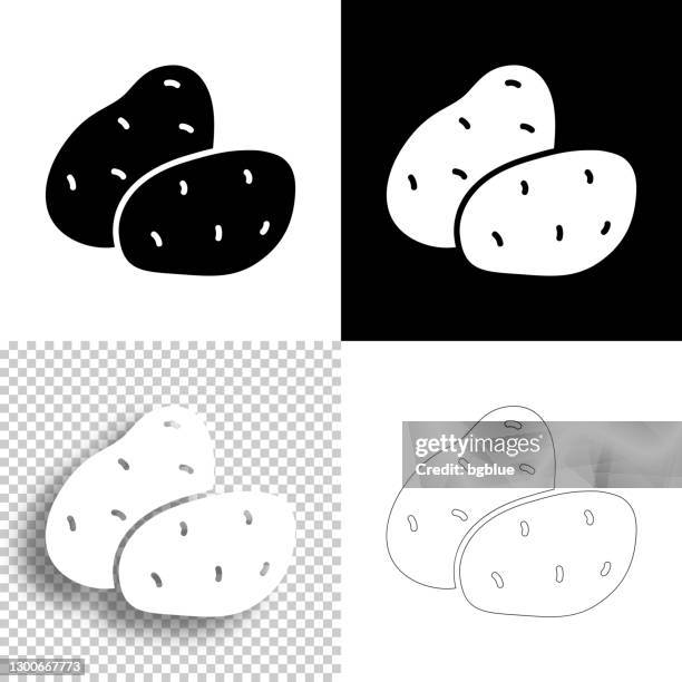 potato. icon for design. blank, white and black backgrounds - line icon - potato stock illustrations