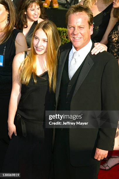 Kiefer Sutherland & daughter Sarah Jude during 9th Annual Screen Actors Guild Awards - Arrivals at Shrine Exposition Center in Los Angeles,...