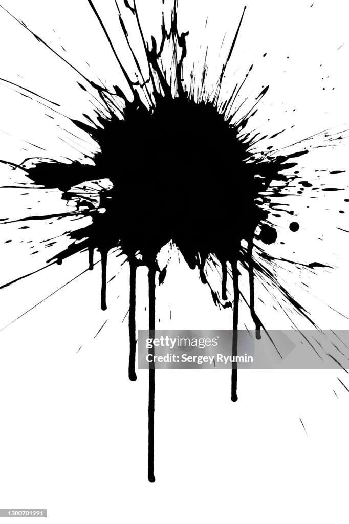 Black spot on a white background