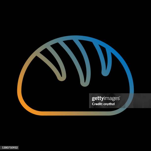 bread line icon, outline vector symbol - bread packaging stock illustrations