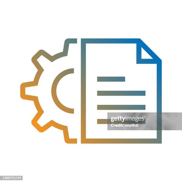 project files line icon, outline vector symbol - printing process stock illustrations