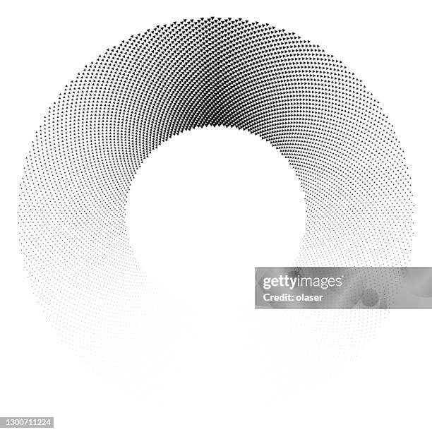 circle of small triangles fading, using size, to lower end - small triangle pattern stock illustrations