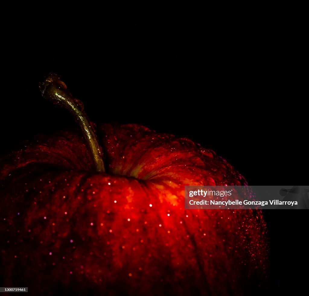 Single Apple Ripe A Single Bright Ripe Apple With Water Drops High-Res Stock Photo ...