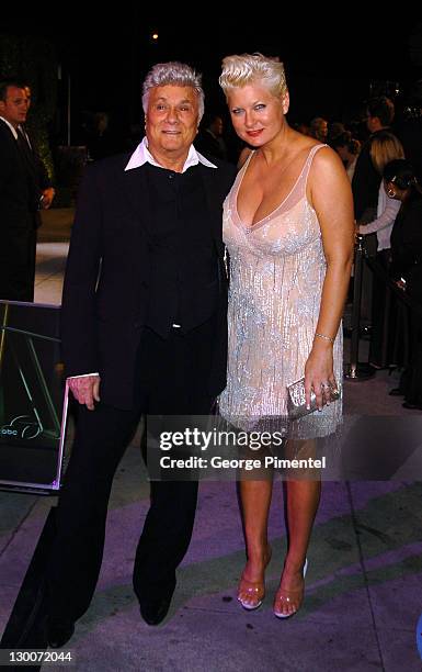 Tony Curtis and Jill Vandenberg during 2004 Vanity Fair Oscar Party - Arrivals at Mortons in Beverly Hills, California, United States.