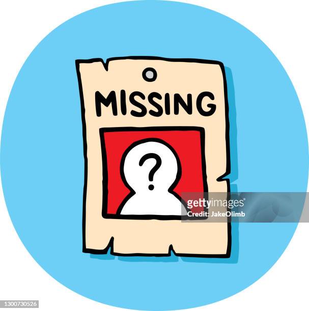 missing poster doodle - missing persons stock illustrations