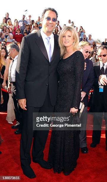 Brad Garrett and wife Jill Diven during The 55th Annual Primetime Emmy Awards - Access Hollywood Red Carpet at The Shrine Theater in Los Angeles,...