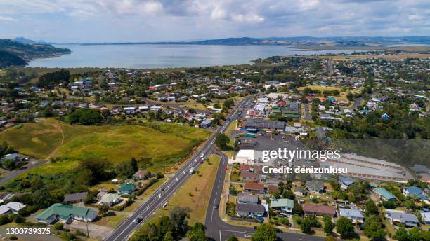 new zealand aerial view - new zealand city stock pictures, royalty-free photos & images