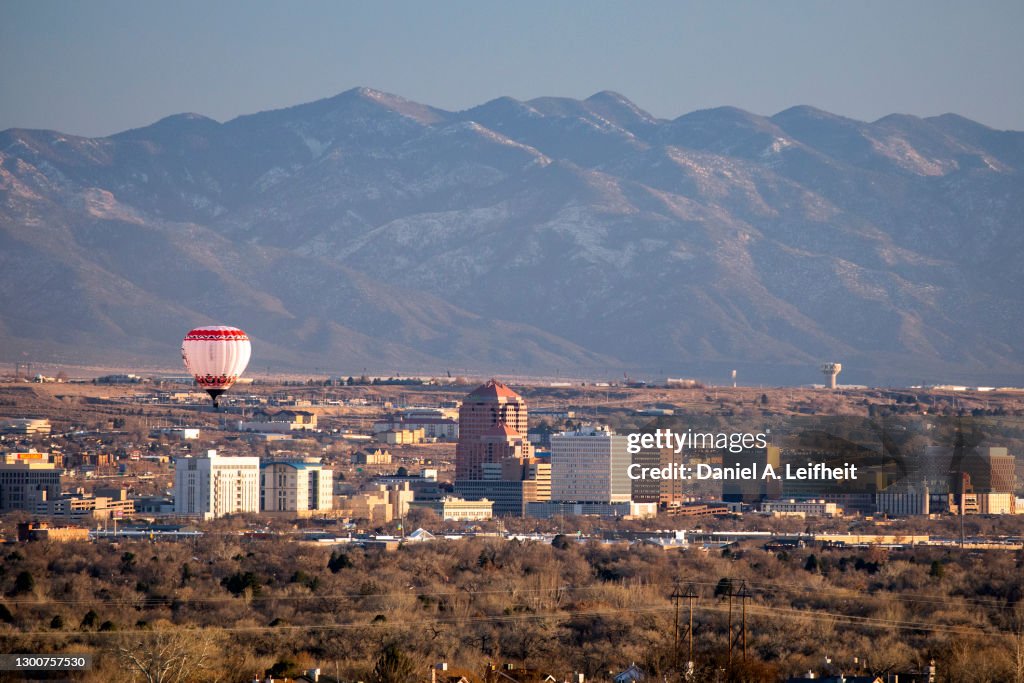 Hot Air Balloon Over Albuquerque, New Mexico