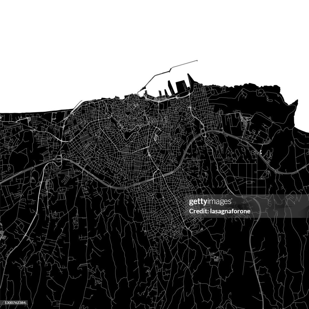 Heraklion, Crete, Greece Vector Map