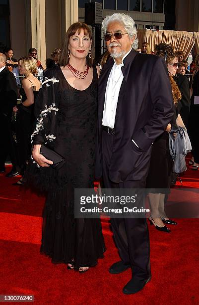 Anjelica Huston & Robert Graham during The 8th Annual Screen Actors Guild Awards - Arrivals at Shrine Exposition Center in Los Angeles, California,...