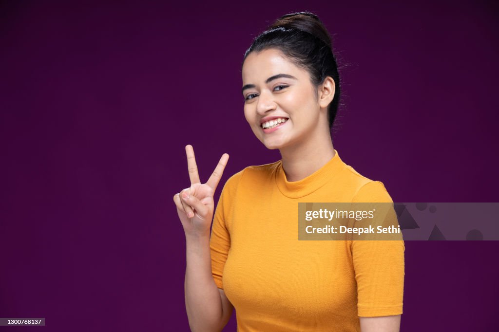 Beautiful young woman - stock photo