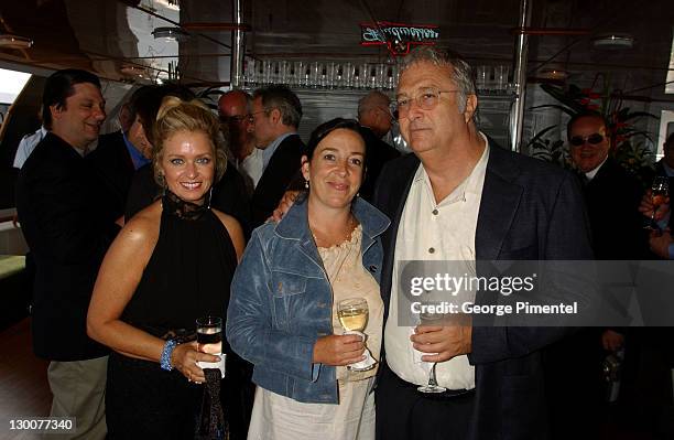 Laurane Sheehan, Gretchen Newman & Randy Newman during Cannes 2002 - Anheuser Busch and Hollywood Reporter Dinner with Randy Newman in Cannes, France.