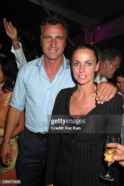 David Ginola and Coraline Ginola during Cannes Film Festival 2005 - "The Last Drop" Premiere - After Party at VIP Room Palm Beach in Cannes, France.