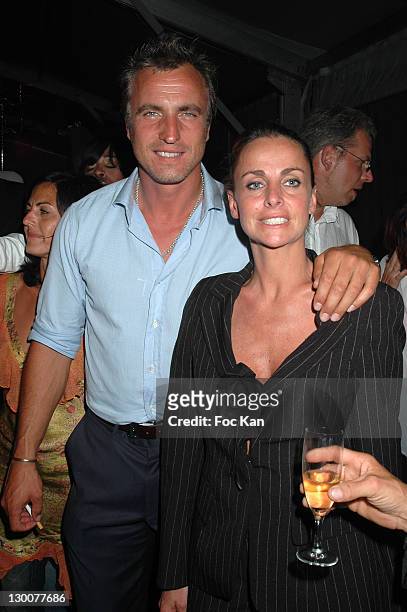 David Ginola and Coraline Ginola during Cannes Film Festival 2005 - "The Last Drop" Premiere - After Party at VIP Room Palm Beach in Cannes, France.