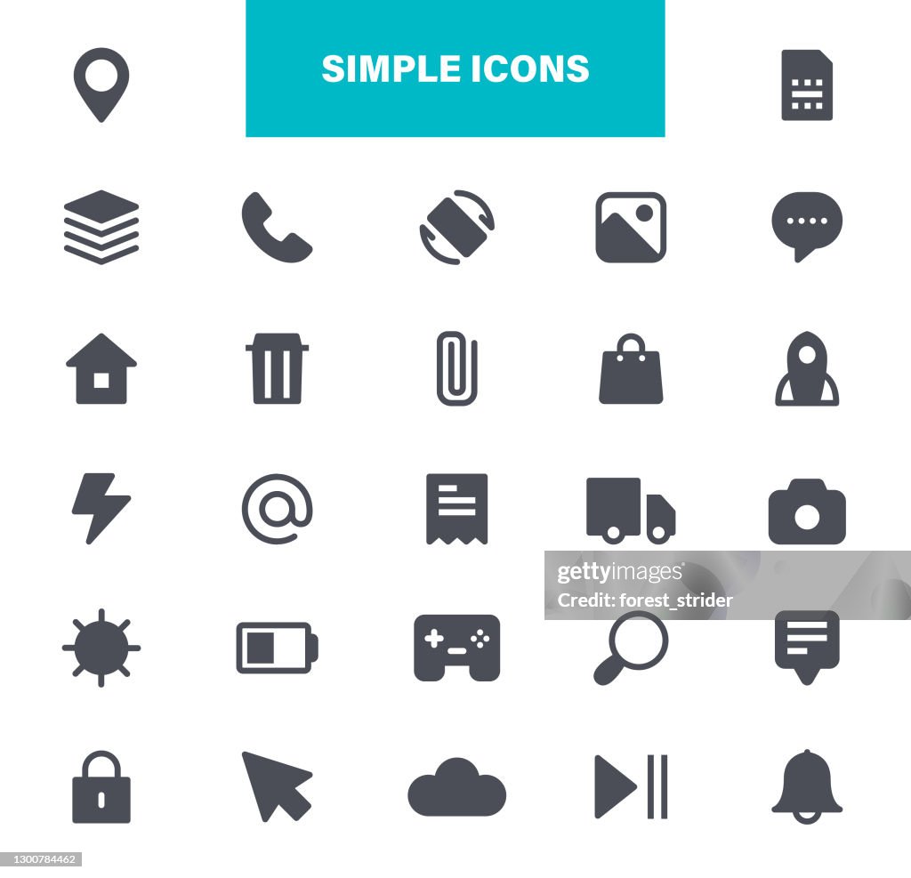 Social Media Icons. Contains such icons as Home, Check Mark, E-Mail, Globe, Lock, Magnifier, Message