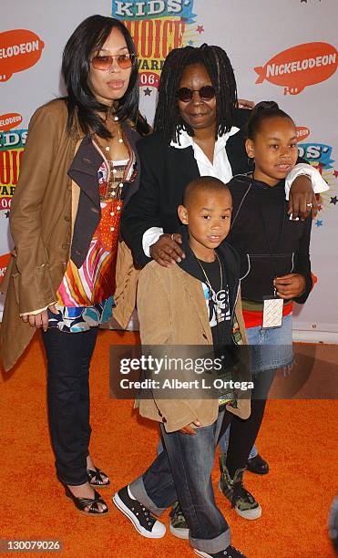 Alex Martin, Whoopi Goldberg and family during Nickelodeon's 19th Annual Kids' Choice Awards - Arrivals at Pauley Pavilion in Westwood, California,...