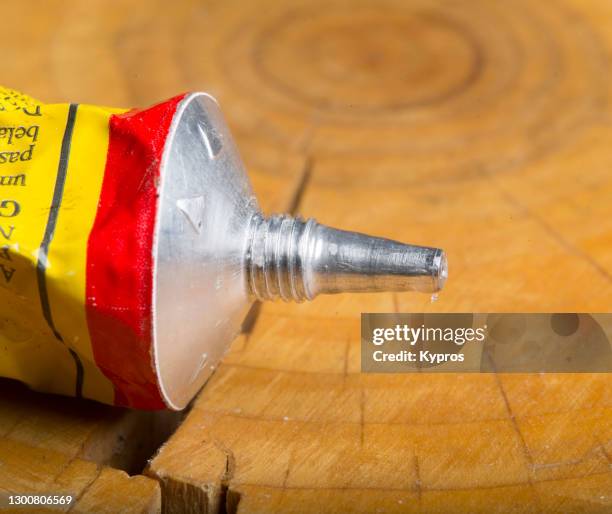 tube of glue - glue stock pictures, royalty-free photos & images