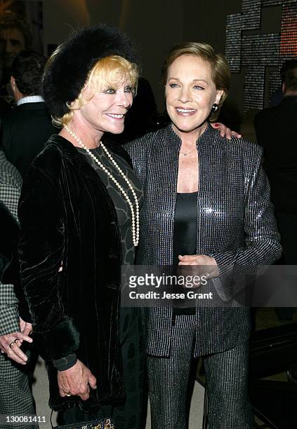 Elke Sommer and Julie Andrews during Reception for Blake Edwards, Honorary Academy Award Recipient - February 26, 2004 at The Annex, Hollywood &...