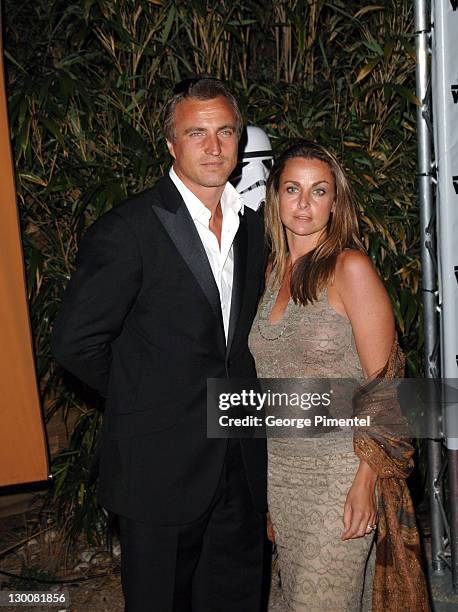 David Ginola and Coraline Ginola during 2005 Cannes Film Festival - "Star Wars: Episode III - Revenge of the Sith" Premiere - After Party in Cannes,...