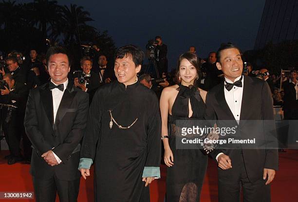 Jackie Chan and guests during 2005 Cannes Film Festival - "Sin City" - Premiere in Cannes, France.