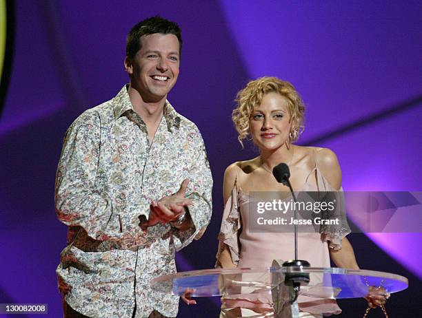 Sean Hayes and Brittany Murphy during The 2004 Teen Choice Awards - Show at Universal Amphitheatre in Universal City, California, United States.