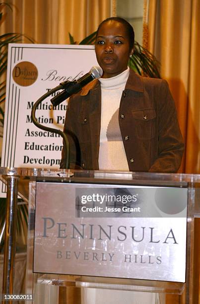 Karen Lake during 11th Annual Student Pre-Oscar Scholarship Luncheon at Peninsula Beverly Hills in Beverly Hills, California, United States.