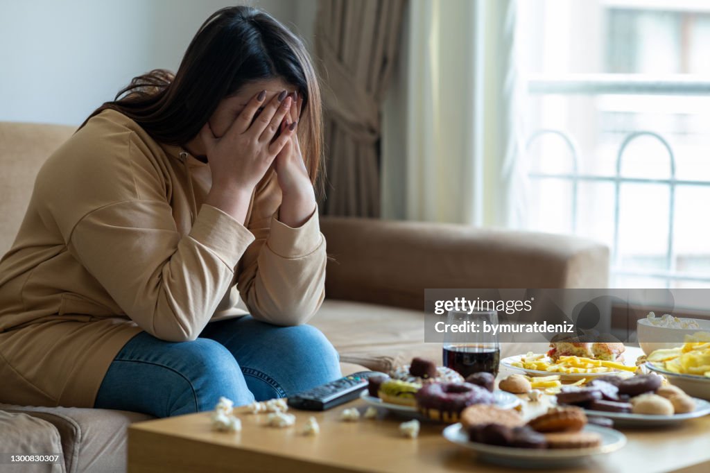 Donna stressata infelice