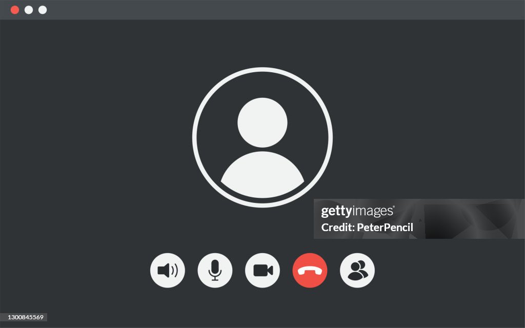 Video Chat Conference User Interface - Video Call Window - Vector Illustration