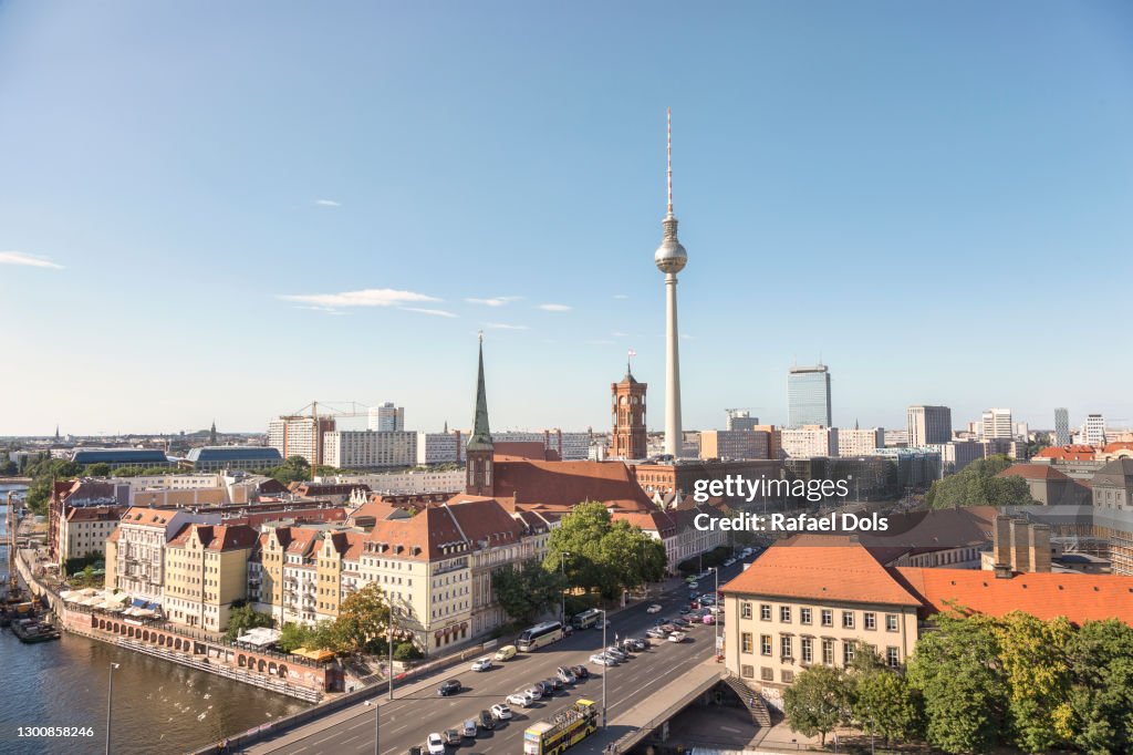 Berlin skyline at summer