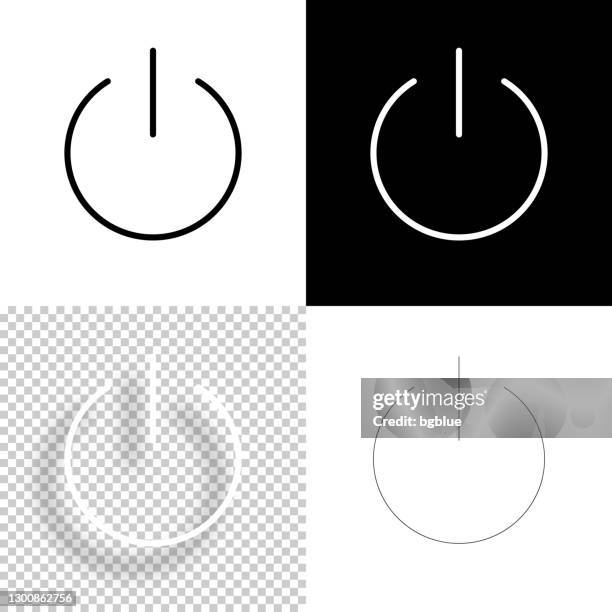 power. icon for design. blank, white and black backgrounds - line icon - electrical switch stock illustrations