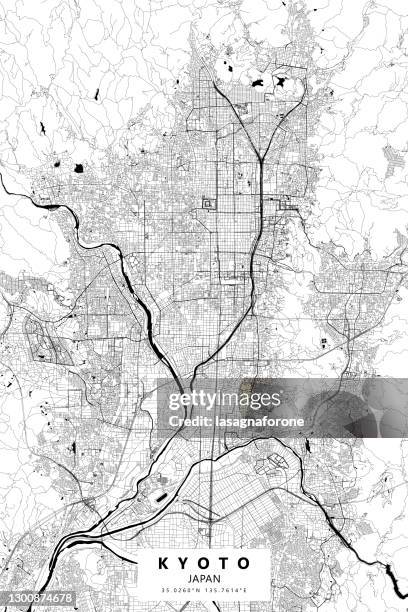 京都、日本ベク�トルマップ - 日本地図点のイラスト素材／クリップアート素材／マンガ素材／アイコン素材