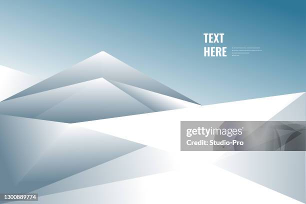 verschneite geometrische winterlandschaft - mountain background stock-grafiken, -clipart, -cartoons und -symbole