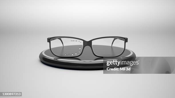 abstract ar augmented reality eyeglasses - smart glasses stock pictures, royalty-free photos & images