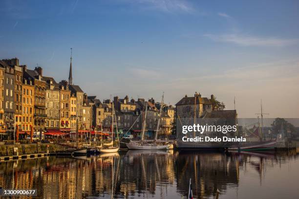 early morning at honfleur - calais stock pictures, royalty-free photos & images