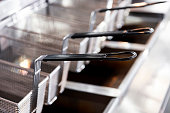 Stainless Steel Frying Baskets In Commercial Kitchen