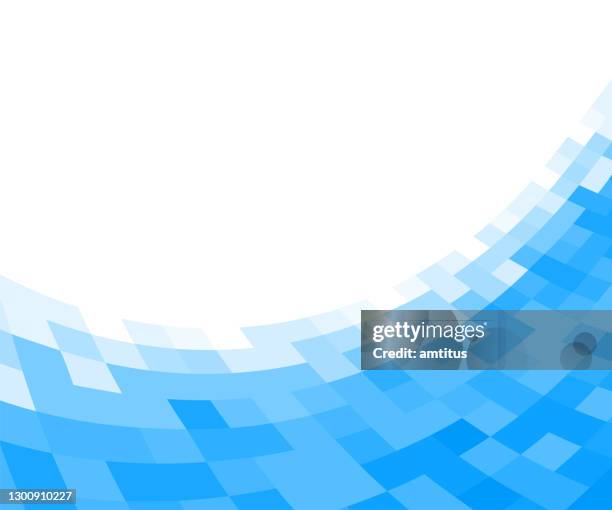 pattern wave blue - man and machine stock illustrations