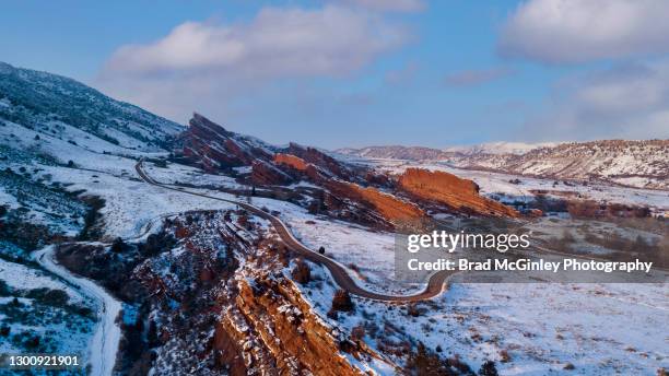 red rocks park morrison colorado - morrison stock pictures, royalty-free photos & images