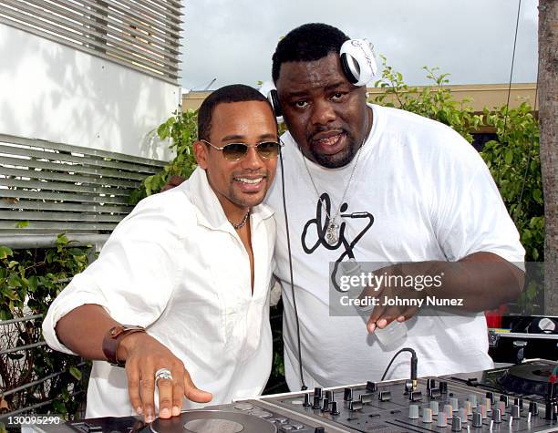 Hill Harper and DJ Biz Markie during 2005 MTV VMA - John Singelton Party Hosted by DJ Biz Markie and Snoop Dogg at Sanctuary Hotel in Miami, Florida,...