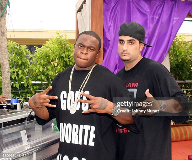 Smiity and Guest during 2005 MTV VMA - John Singelton Party Hosted by DJ Biz Markie and Snoop Dogg at Sanctuary Hotel in Miami, Florida, United...