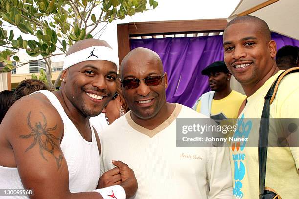 Coodie,John Singelton and Chike during 2005 MTV VMA - John Singelton Party Hosted by DJ Biz Markie and Snoop Dogg at Sanctuary Hotel in Miami,...