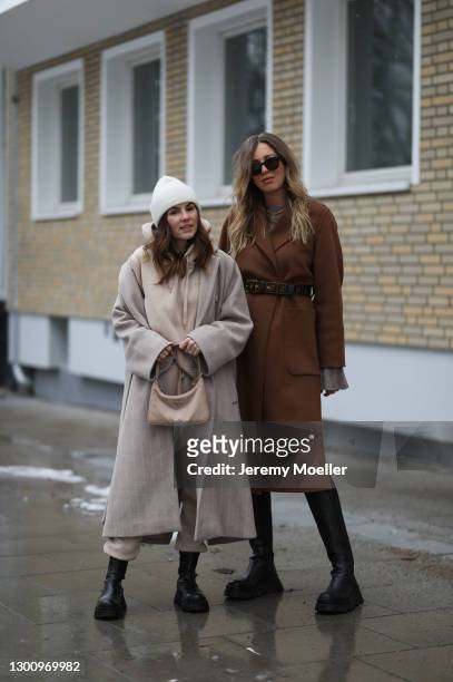 Sonja Paszkowiak and Kira Tolk on February 03, 2021 in Hamburg, Germany.