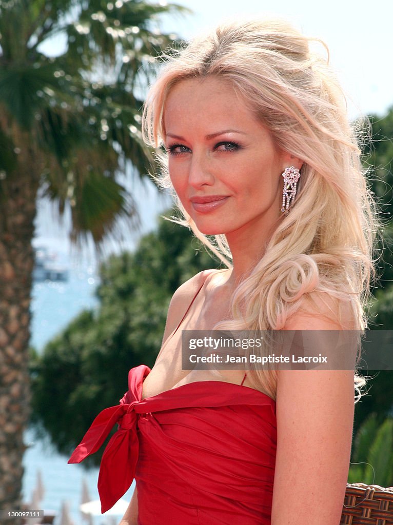 2006 Cannes Film Festival - Adriana Karembeu visit TMC