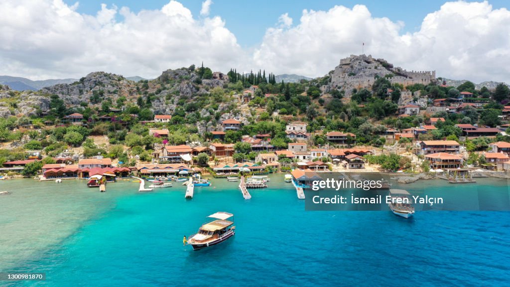 Boat sailing in the clear blue seas