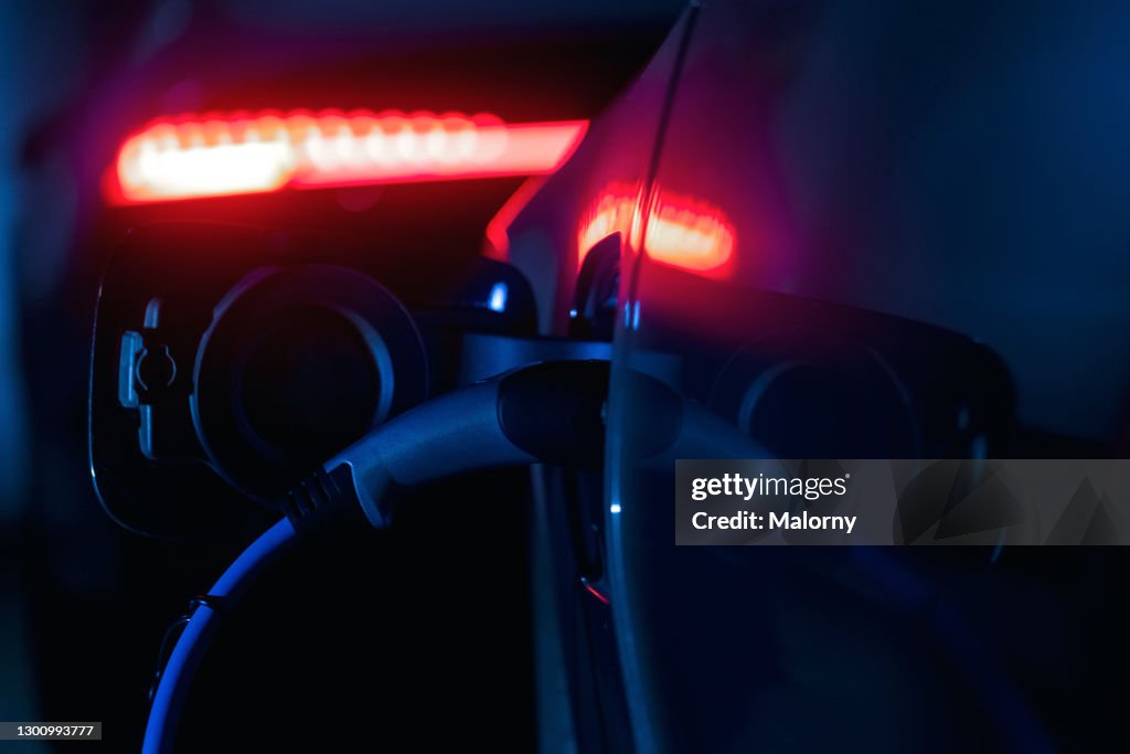 Electric car charging.